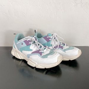 Tommy Hilfiger Designer Aqua Haze Chunky Trainer Blue & Purple